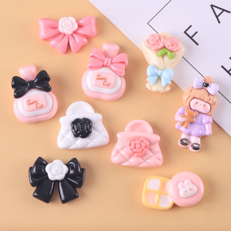 Little Girl Perfume Bouquet Gift Accessories Diy Handmade Material Resin Bag Mobile Phone Case Beauty Patch