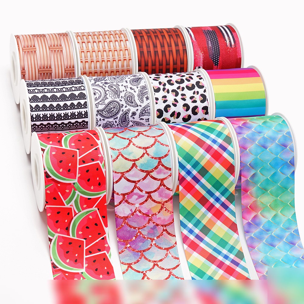 New Heat Transfer Grosgrain Ribbon Bow Tie Cake Wrap Printed Tie Tie Ornament