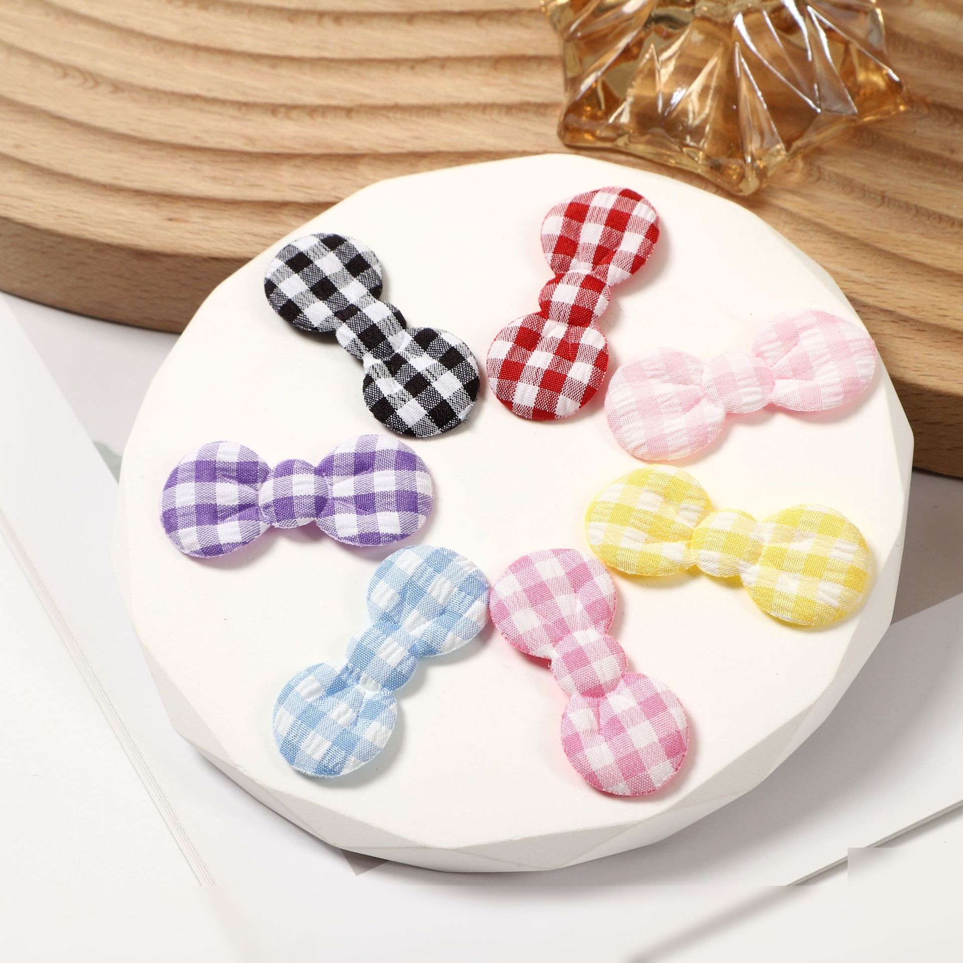 New Fabric Plaid DIY Handmade Hair Accessories Children Hats Socks Toys Clothing Decoration Accessories Accessories Wholesale
