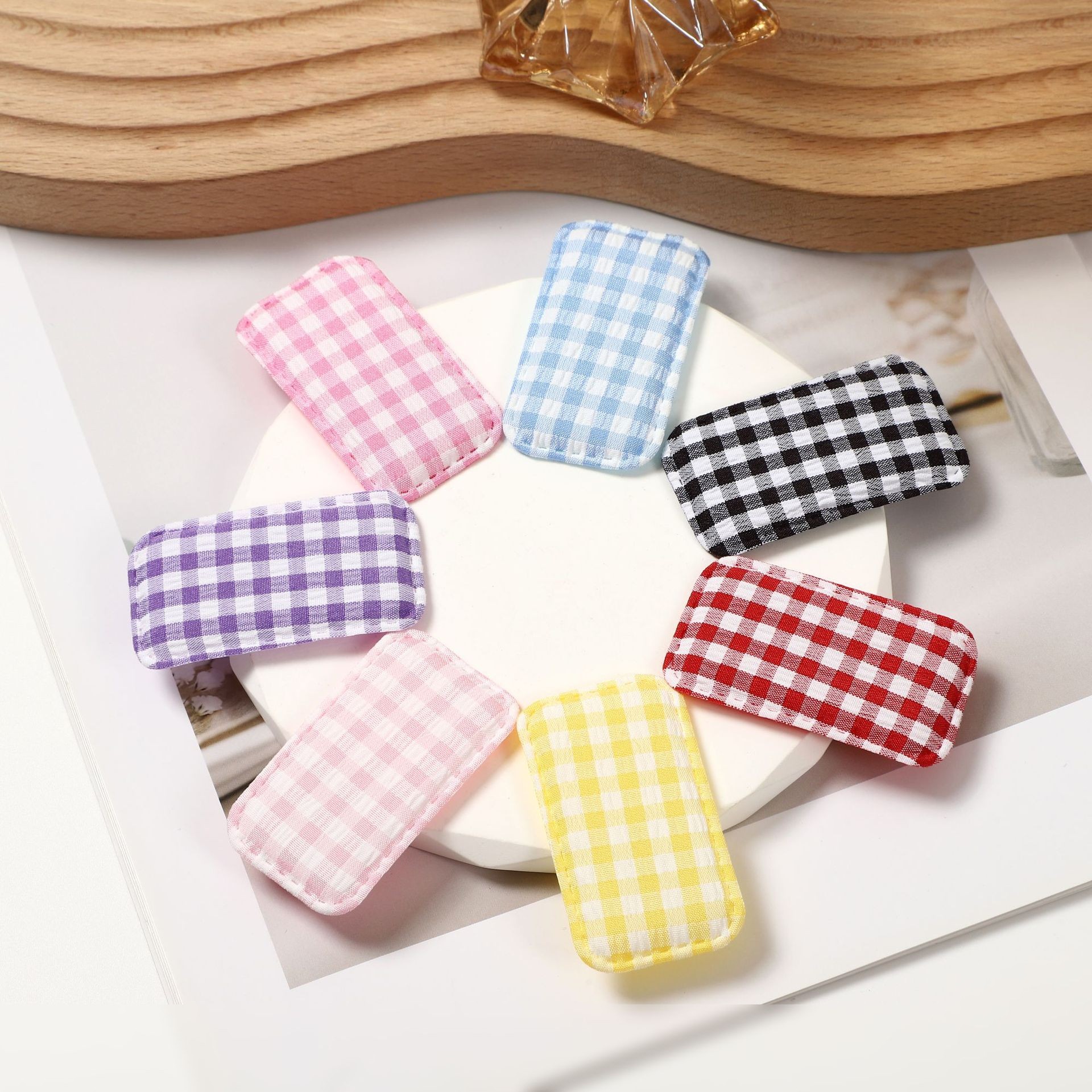 Japanese And Korean Style Sweet Fabric DIY Hair Clip Accessories Girl Heart Bangs Clip Side Clip Hair Card Handmade Material